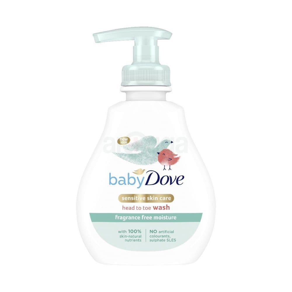 Baby Dove Sensitive Skin Care Fragrance Free Head to Toe Wash 200ml